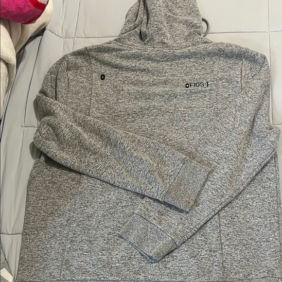 Figs Men's XL-Heather Gray Zip-Up Sweater - Picture 3 of 8